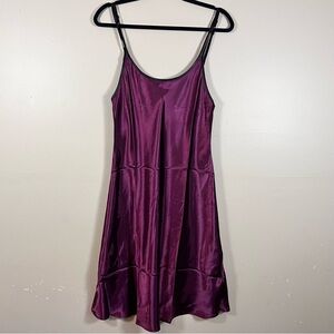 Silky Satin Purple Slip Dress Elegant Coquette Vixen Siren Romantic Glam Medium
